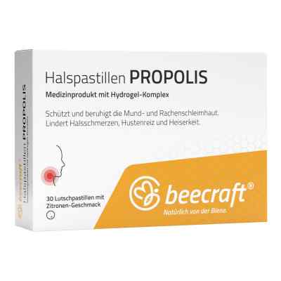 Beecraft Halspastillen Propolis 30 stk von  PZN 18117323