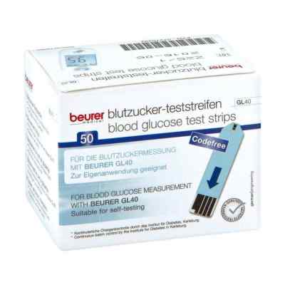 Beurer Gl40 Blutzuckerteststreifen 50 stk von BEURER GmbH PZN 07270292