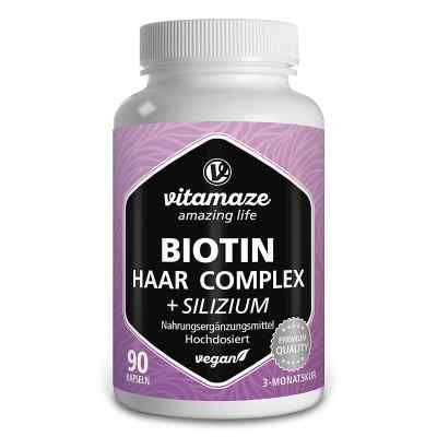 Biotin Haar Vitamine Komplex hochdosiert + Silizium Kapseln 90 stk von Vitamaze GmbH PZN 18662486