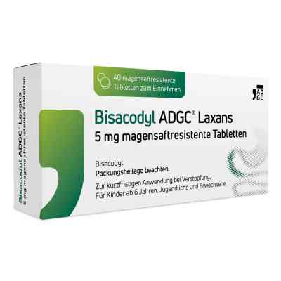 Bisacodyl ADGC Laxans 5 mg 40 stk von Zentiva Pharma GmbH PZN 18026543