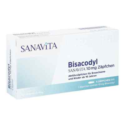 Bisacodyl Sanavita 10 mg Zäpfchen 5 stk von SANAVITA Pharmaceuticals GmbH PZN 15194292