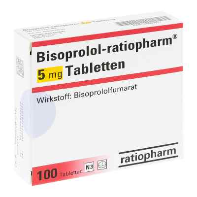 Bisoprolol-ratiopharm 5mg 100 stk von ratiopharm GmbH PZN 06865971