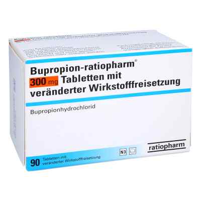 Bupropion-ratiopharm 300 mg Tab.m.veränd.wst.-frs. 90 stk von ratiopharm GmbH PZN 14308782