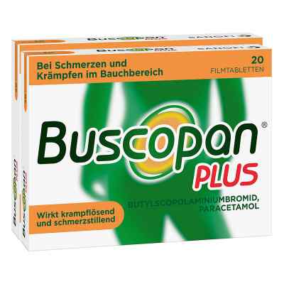 Buscopan PLUS Filmtabletten Doppelpack 2x20 stk von Sanofi-Aventis Deutschland GmbH  PZN 08100938