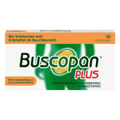 Buscopan PLUS Zäpfchen mit Paracetamol, bei Bauchschmerzen 10 stk von A. Nattermann & Cie GmbH PZN 02483669
