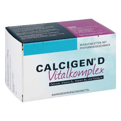 Calcigen D Vitalkomplex Kautabletten 50 stk von MEDA Pharma GmbH & Co.KG PZN 01865794