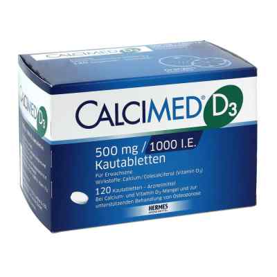 Calcimed D3 500 mg / 1000 I.E. Kautabletten 120 stk von HERMES Arzneimittel GmbH PZN 07682511