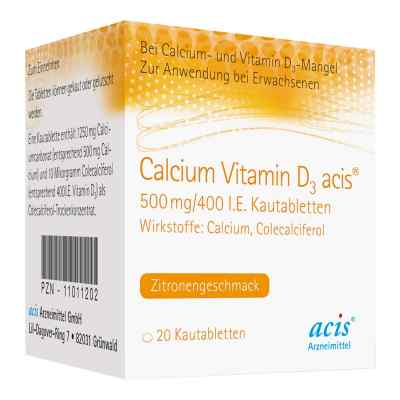 Calcium Vitamin D3 acis 500mg/400 internationale Einheiten 120 stk von acis Arzneimittel GmbH PZN 11011225