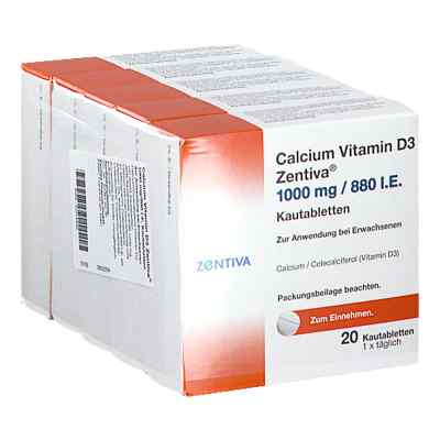 Calcium Vitamin D3 Zentiva 1000mg/880 internationale Einheiten 100 stk von Zentiva Pharma GmbH PZN 10315696