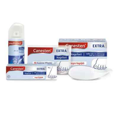 Canesten Extra-Nagelset gegen Nagelpilz + CanesProtect Fussspray 1 stk von Bayer Vital GmbH PZN 08102061