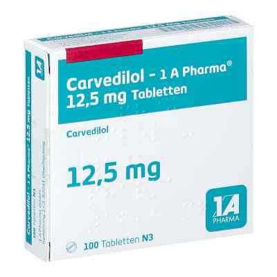 Carvedilol-1A Pharma 12,5mg 100 stk von 1 A Pharma GmbH PZN 00819065