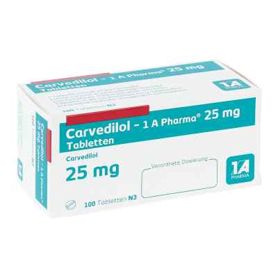 Carvedilol-1A Pharma 25mg 100 stk von 1 A Pharma GmbH PZN 00819131