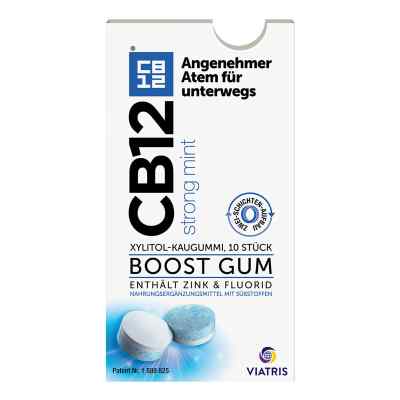 CB12 Boost Strong Mint Kaugummi gegen Mundgeruch zuckerfrei 10 stk von Cooper Consumer Health Deutschland GmbH PZN 17442127
