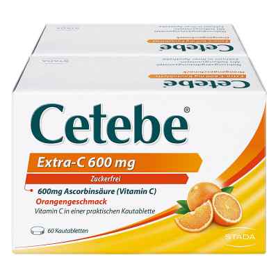 Cetebe Extra C 600 mg Vitamin C Kautablette mit Orangenschmack 120 stk von STADA GmbH PZN 17513471