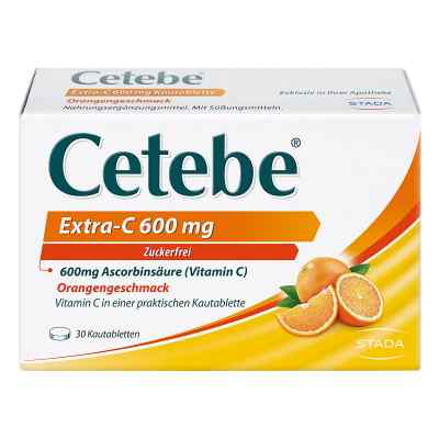 Cetebe Extra C 600 mg Vitamin C Kautablette mit Orangenschmack 30 stk von STADA GmbH PZN 17513459