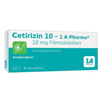 Cetirizin 10-1A Pharma 7 stk von 1 A Pharma GmbH PZN 03823564