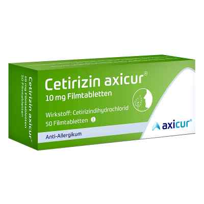 Cetirizin axicur 10 mg Filmtabletten 50 stk von axicorp Pharma GmbH PZN 14293514