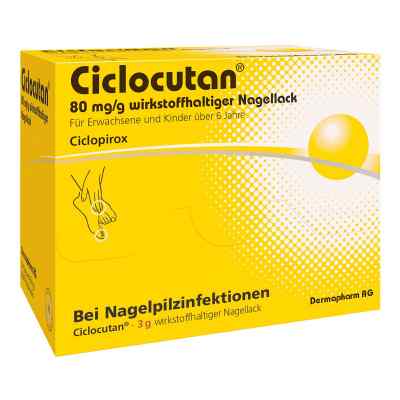 CICLOCUTAN 80 mg/g wirkstoffhaltiger Nagellack 3 g von DERMAPHARM AG PZN 09758276