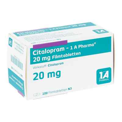 Citalopram-1A Pharma 20mg 100 stk von 1 A Pharma GmbH PZN 00176868