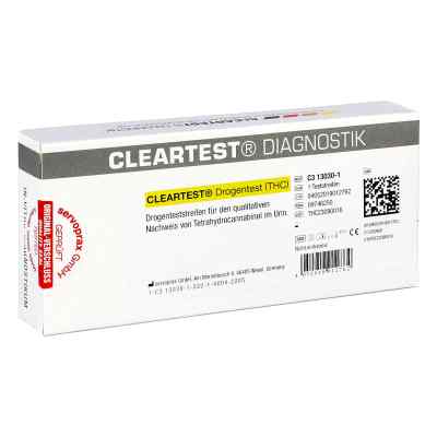 Cleartest Drogentest Thc Teststreifen 1 stk von Diaprax GmbH PZN 09746250