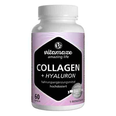 Collagen 300 mg + Hyaluron 100 mg Kapseln hochdosiert 60 stk von Vitamaze GmbH PZN 16018580