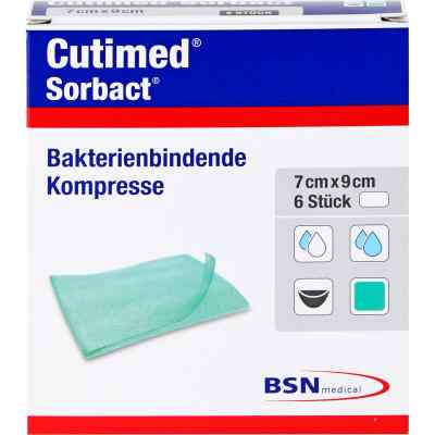 Cutimed Sorbact Kompressen 7x9 cm 6 stk von BSN medical GmbH PZN 07348640