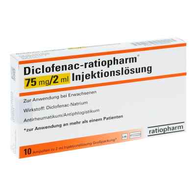 Diclofenac ratiopharm 75 mg/2 ml iniecto lsg. Ampullen