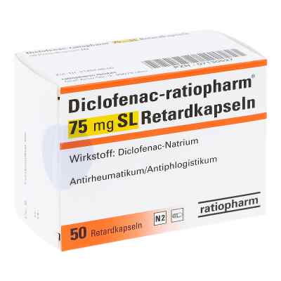 Diclofenac-ratiopharm 75mg SL 50 stk von ratiopharm GmbH PZN 07130527