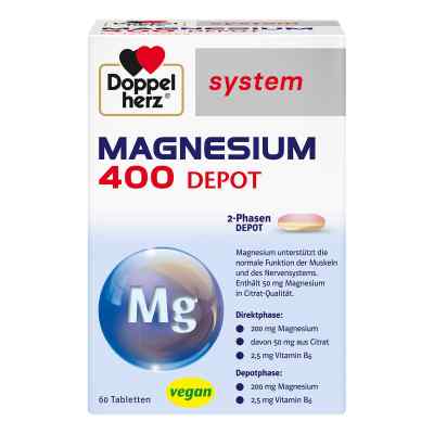 Doppelherz Magnesium 400 Depot system Tabletten 60 stk von Queisser Pharma GmbH & Co. KG PZN 13906305