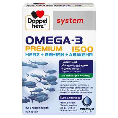 Doppelherz Omega-3 Premium 1500 System Kapseln 60 stk von Queisser Pharma GmbH & Co. KG PZN 17173986