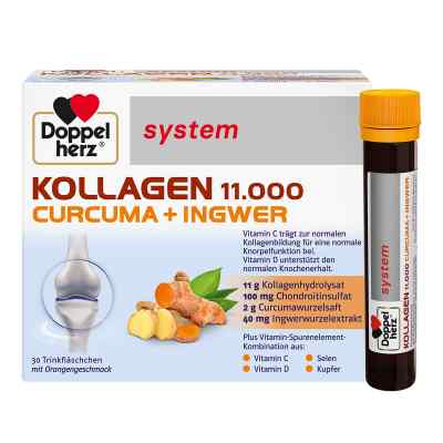 Doppelherz system Kollagen 11.000 Curcuma + Ingwer 30X25 ml von Queisser Pharma GmbH & Co. KG PZN 16879158