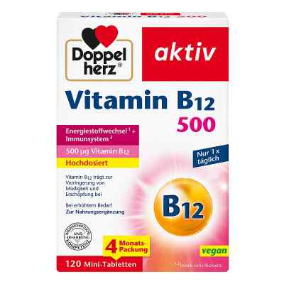 Doppelherz Vitamin B12 500 Tabletten 120 stk von Queisser Pharma GmbH & Co. KG PZN 18674905