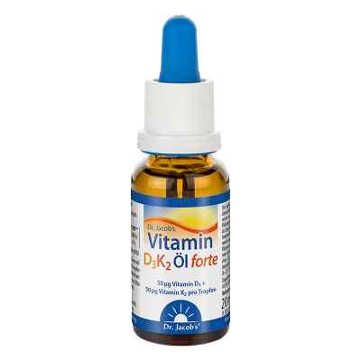 Dr. Jacob’s Vitamin D3K2 Öl forte D3 K2 640 Tropfen 20 ml von Dr.Jacobs Medical GmbH PZN 13978701