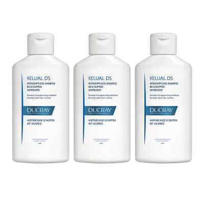 Ducray Kelual Ds Anti Schuppen Shampoo 3 x 100 ml von PIERRE FABRE DERMO KOSMETIK GmbH PZN 08101177