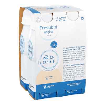 Fresubin Original Drink Nuss Trinkflasche 4X200 ml von Fresenius Kabi Deutschland GmbH PZN 00063727