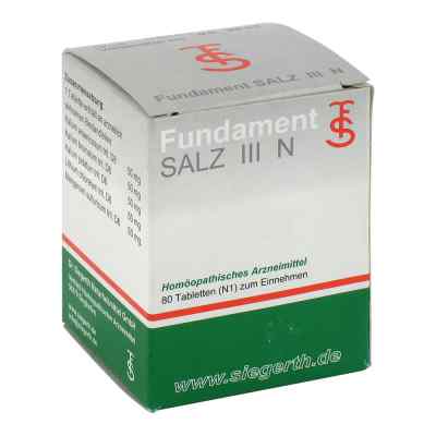 Fundament Salz Iii N Tabletten 80 stk von Dr. F. u. C.-H. Siegerth Naturhe PZN 01012301