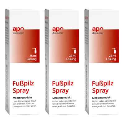 Fußpilz Spray von apodiscounter 3x25 ml von PK Benelux Pharma Care BV PZN 08102523
