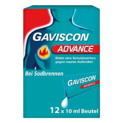 GAVISCON Advance Pfefferminz Suspension bei Sodbrennen 12X10 ml von Reckitt Benckiser Deutschland Gm PZN 02240760