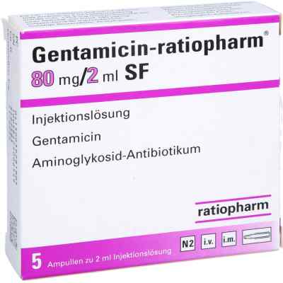 Gentamicin ratiopharm 80mg/2ml iniecto lsg.sf Ampullen