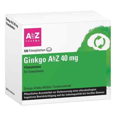 Ginkgo Abz 40 mg Filmtabletten 120 stk von AbZ Pharma GmbH PZN 14164751