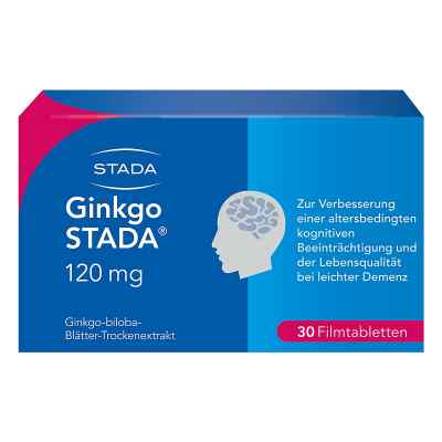 Ginkgo Biloba STADA 120MG FTA bei Gedächtnis- und Konzentrations 30 stk von STADA Consumer Health Deutschlan PZN 11538889