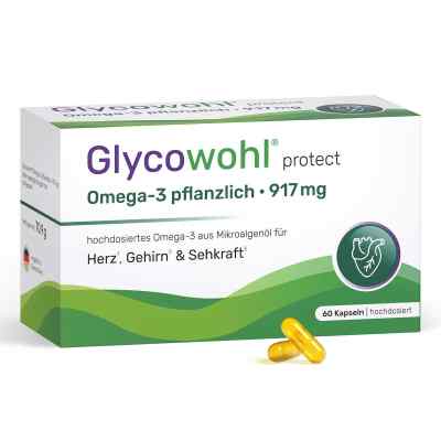 Glycowohl Omega-3 Kapseln 917 mg vegan + DHA + EPA + DPA 60 stk von Heilpflanzenwohl GmbH PZN 19404645