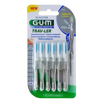 GUM Trav-ler 2,0mm Kerze grau Interdental+6kappen 6 stk von Sunstar Deutschland GmbH PZN 09714362