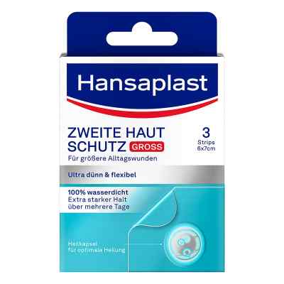 Hansaplast Zweite Haut Schutz Pflaster Groß 3 stk von Beiersdorf AG PZN 18411063