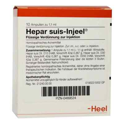 Hepar Suis Injeel Ampullen 10 stk von Biologische Heilmittel Heel GmbH PZN 00469524