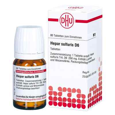 Hepar Sulfuris D6 Tabletten 80 stk von DHU-Arzneimittel GmbH & Co. KG PZN 01773046