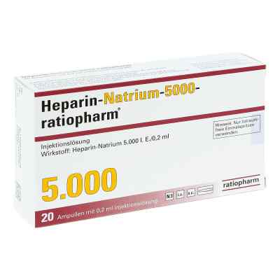 Heparin-Natrium-5000-ratiopharm 20 stk von ratiopharm GmbH PZN 03170642