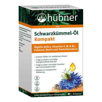 Hübner Schwarzkümmel-Öl Kompakt Kapseln 90 stk von Anton Hübner GmbH & Co. KG PZN 20038594
