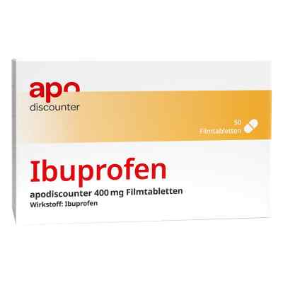 Ibuprofen 400 mg Schmerztabletten von apodiscounter 50 stk von JUTA Pharma GmbH PZN 18413033