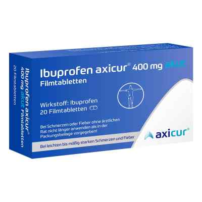 Ibuprofen Axicur 400 Mg Akut Filmtabletten 20 stk von axicorp Pharma GmbH PZN 18379483
